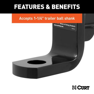 Image showing  2 in. Shank Class 4 Ball Mount, 8 in. Drop, 12,000 lb. Capacity, 9-3/8 in. L