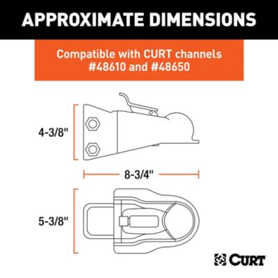 Image showing  2-5/16 in. Channel-Mount Coupler with Easy-Lock, 14,000 lb., Black
