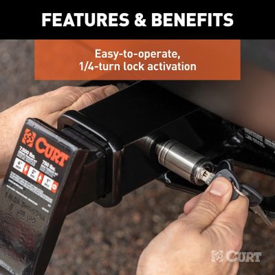 Image showing  5/8 in. Hitch Lock (2 in. Receiver, Barbell, Stainless), 23516