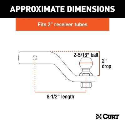 Image showing  2 in. Receiver Loaded Forged Ball Mount with 2-5/16 in. Ball, 2 in. Drop, 15,000 lb. Capacity