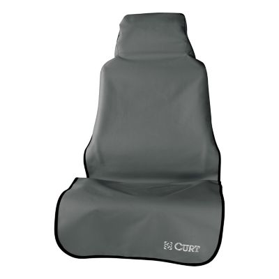 CURT Seat Defender 58 in. x 23 in. Removable Waterproof Grey Bucket Seat Cover, 18500
