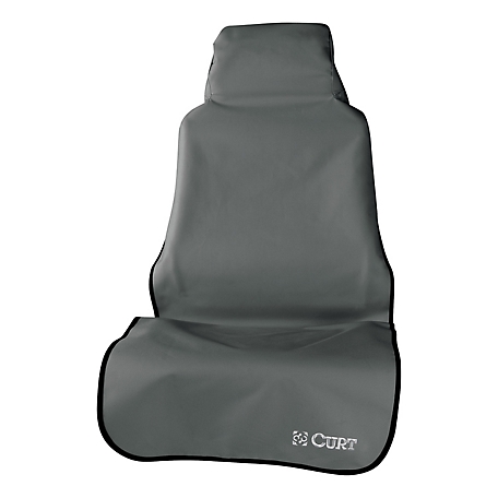 CURT Seat Defender 58 in. x 23 in. Removable Waterproof Grey Bucket Seat Cover, 18500