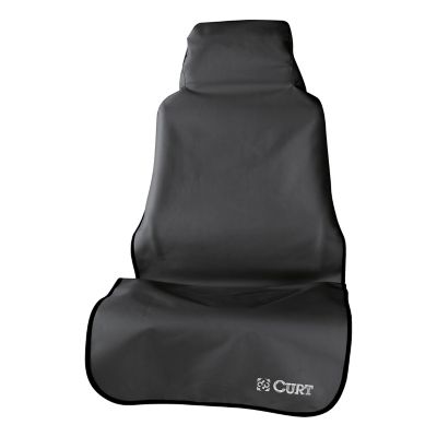 CURT Seat Defender 58 in. x 23 in. Removable Waterproof Black Bucket Seat Cover, 18501