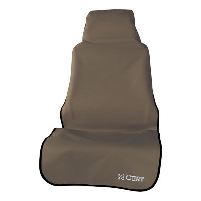 CURT Seat Defender 58 in. x 23 in. Removable Waterproof Brown Bucket Seat Cover, 18502