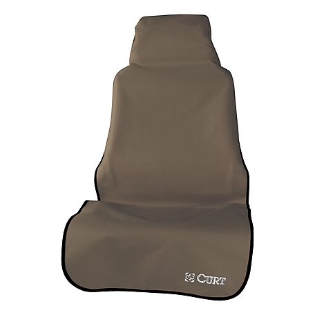 CURT Seat Defender 58 in. x 23 in. Removable Waterproof Brown Bucket Seat Cover, 18502