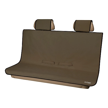 CURT Seat Defender 58 in. x 55 in. Removable Waterproof Brown Bench Seat Cover, 18512