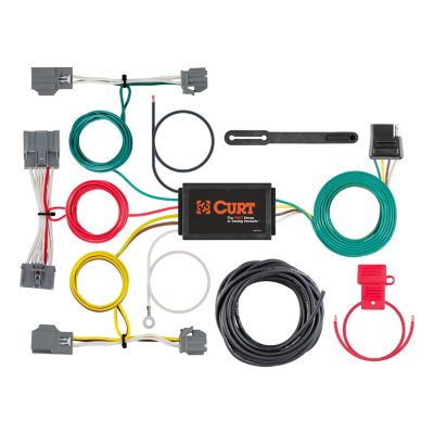 CURT Custom Wiring Harness, 4-Way Flat Output, Select Volvo Xc70, 56386