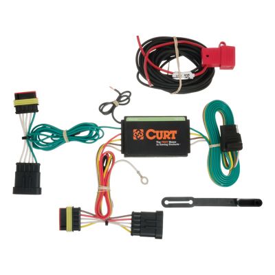 CURT Custom Wiring Harness, 4-Way Flat Output, Select Fiat 500, 56174