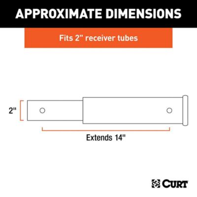 Image showing  14 in. Receiver Tube Extender (2 in. Shank, 3,500 lb.), 45795