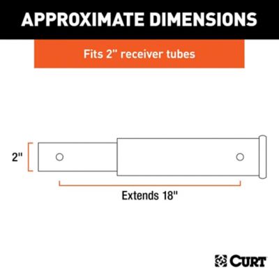 Image showing  18 in. Receiver Tube Extender, 2 in. Shank, 3,500 lb.