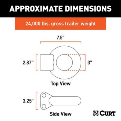 Image showing  Channel-Style Lunette Ring, 24,000 lb., 3 in. I.D., Raw