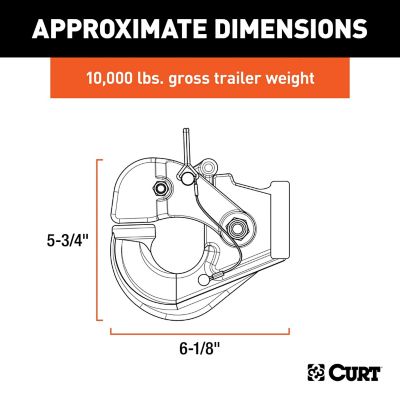 Image showing  Pintle Hook (10,000 lb., 2-1/2 in. or 3 in. Lunette Rings)