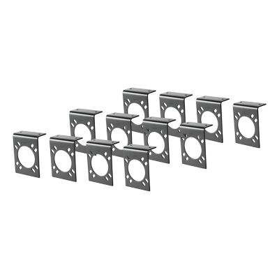 CURT Connector Mounting Brackets for 7-Way RV Blade (Black, 12 Pack), 57205