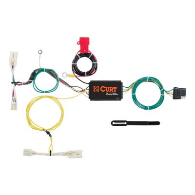 CURT Custom Wiring Harness, 4-Way Flat Output, Select Toyota Prius C, 56275