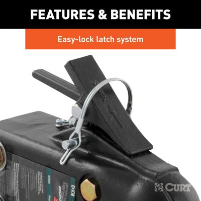 Image showing  2-5/16 in. Channel-Mount Coupler with Easy-Lock, 15,000 lb., Black