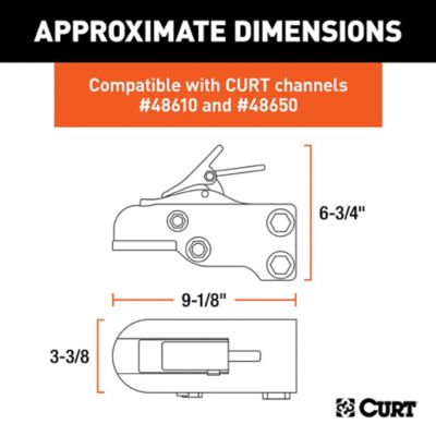 Image showing  2-5/16 in. Channel-Mount Coupler with Easy-Lock, 15,000 lb., Black