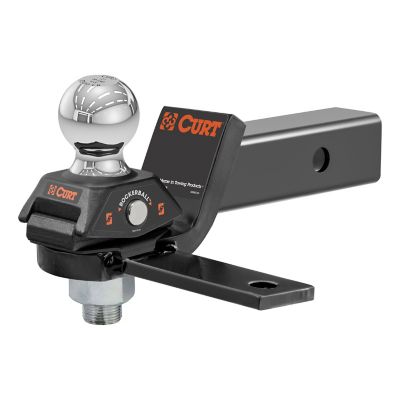 CURT Rockerball Cushion Hitch with Sway Tab, 2-5/16 in. Ball, 2 in. Shank, 7,500 lb.