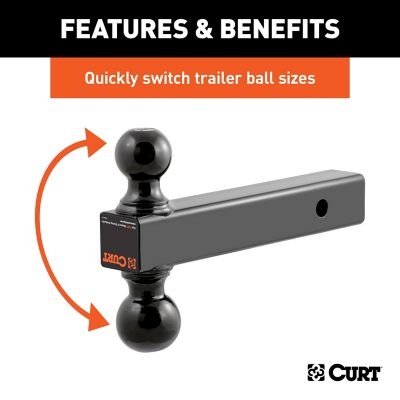 Image showing  2 in. Shank Multi-Ball Mount with 2 in. and 2-5/16 in. Black Balls, 750/1,000 lb. Capacity