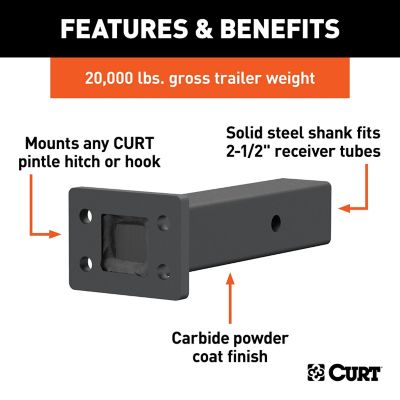 Image showing  Pintle Mount (2-1/2 in. Shank, 20,000 lb., 8 in. Long), 48340