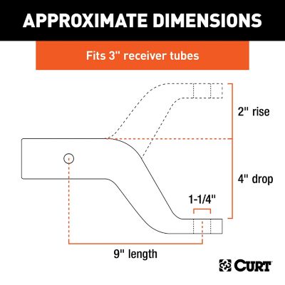 Image showing  3 in. Receiver Industrial-Duty Forged Ball Mount, 4 in. Drop, 21,000 lb. Capacity
