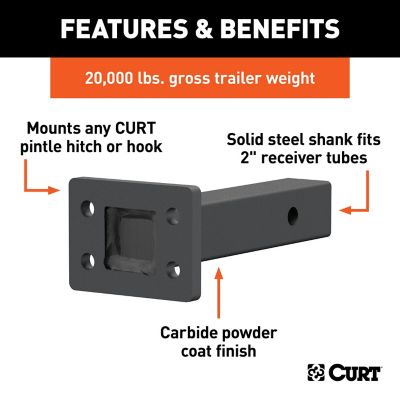 Image showing  Pintle Mount (2 in. Shank, 20,000 lb., 8 in. Long), 48327