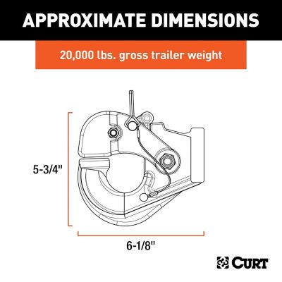 Image showing  Pintle Hook (20,000 lb., 2-1/2 in. or 3 in. Lunette Rings)