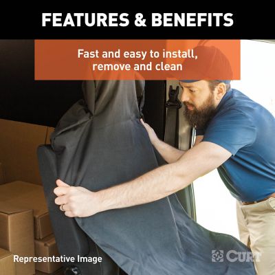 Image showing  Seat Defender Removable Waterproof XL Bench Truck Seat Cover, Brown