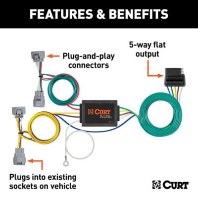 Image showing  Custom Wiring, 5-Way Flat Output, Select Toyota Tacoma, Hilux, T-100 Pickup, 56513