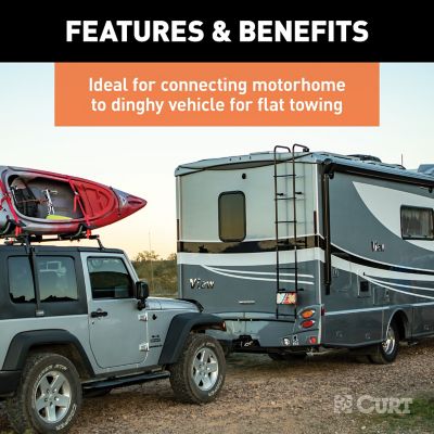 Image showing  7-Way RV Blade to 6-Way Round Vehicle 8 ft. Dinghy Towing Adapter and Socket