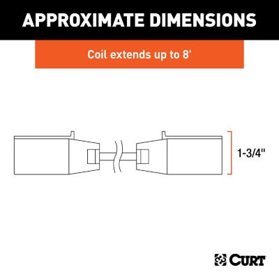 Image showing  8 ft. Dinghy Towing Electrical Adapter and Socket, 7-Way RV Blade, Fits Uscar