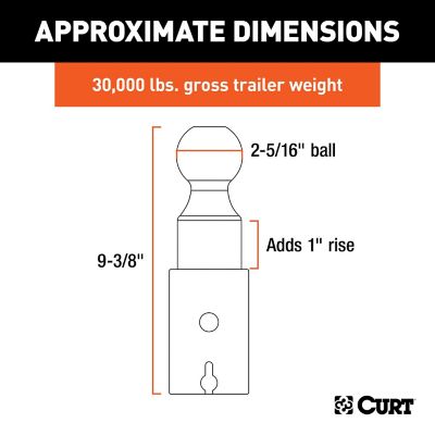 Image showing  Double Lock 2-5/16 in. Riser Gooseneck Ball (1 in. Rise for Bed Liner)