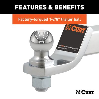Image showing 2 th CURT 2 in. Shank Loaded Ball Mount with 1-7/8 in. Ball, 2 in. Drop, 7,500 lb. Capacity