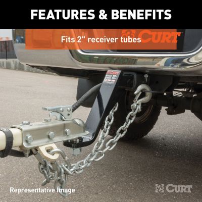 Image showing 5 th CURT 2 in. Shank Class 3 Ball Mount, 8 in. Drop, 5,000 lb. Capacity, 11-1/2 in. L
