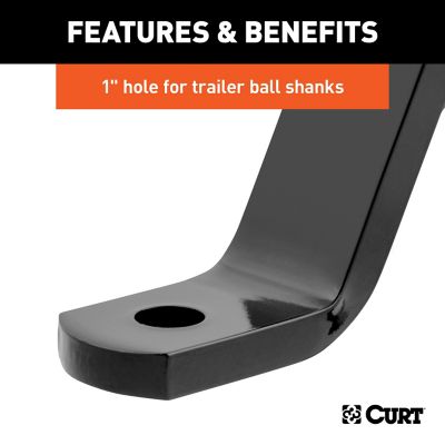 Image showing 6 th CURT 2 in. Shank Class 3 Ball Mount, 8 in. Drop, 5,000 lb. Capacity, 11-1/2 in. L