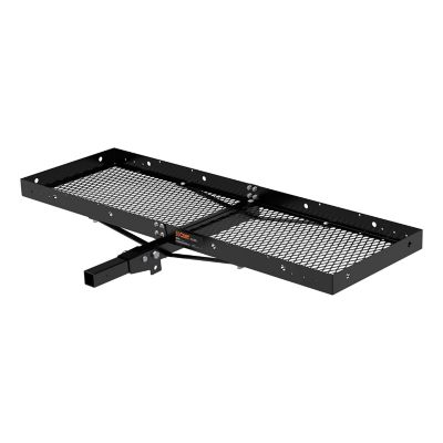 CURT 60 in. x 20 in. Black Steel Tray Cargo Carrier (Folding 2 in. Shank, 500 lb.), 18109