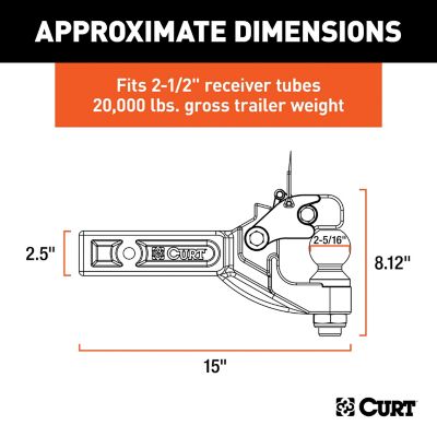 Image showing  2-1/2 in. Receiver-Mount Ball and Pintle Hitch with 2-5/16 in. Ball, 20,000 lb. Capacity