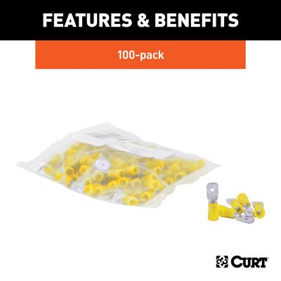 Image showing  Male Quick Connectors (12-10 Wire Gauge, 100 Pack), 59433