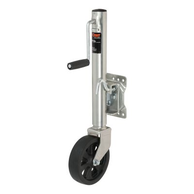 CURT 1,500 lb. Marine Trailer Jack with 8 in. Wheel, 10 in. Travel