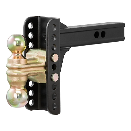 CURT Adjustable Channel Mount with Dual Ball (2 in. Shank, 14,000 lb., 6 in. Drop), 45900