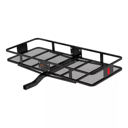 CURT Steel Basket Luggage Rack 500 lb 60 in x 24 in 2 in Fixed Post Black Hitch Cargo Carriers