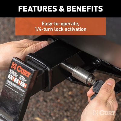 Image showing  5/8 in. Hitch Lock (2 in. or 2-1/2 in. Receiver, Barbell, Stainless), 23519