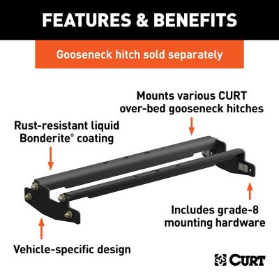 Image showing  Over-Bed Gooseneck Installation Brackets, Select Silverado, Sierra 2500, 3500 Hd