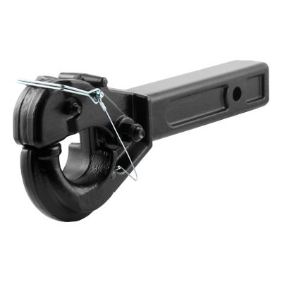 CURT Receiver-Mount Pintle Hook (2 in. Shank, 10,000 lb., 2-1/2 in. Lunette Rings)