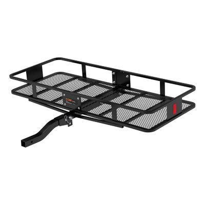 CURT 60 in. x 24 in. Black Steel Basket Cargo Carrier (Folding 2 in. Shank, 500 lb.), 18153