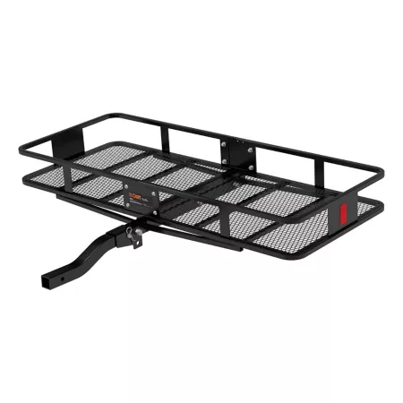 CURT Steel Carrier Basket 500 lb 60 in x 24 in 2 in Collapsible Post Black Hitch Cargo Carriers