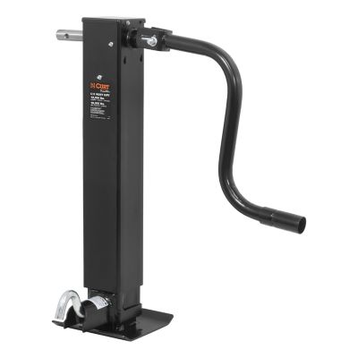 CURT 12,000 lb. Direct-Weld Square Trailer Jack with Side Handle, 12-1/2 in. Travel