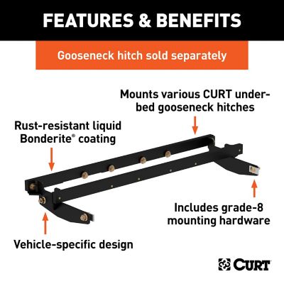 Image showing  Double Lock Gooseneck Installation Brackets, Select Silverado, Sierra 2500, 3500