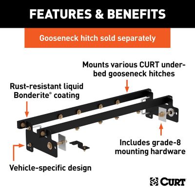 Image showing  Double Lock Gooseneck Installation Brackets, Select Silverado, Sierra 1500