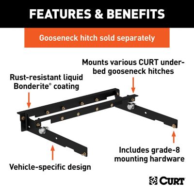 Image showing  Under-Bed Gooseneck Installation Brackets, Select Ford F-150, F-250, F-350