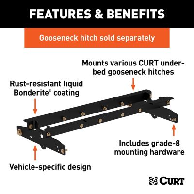 Image showing  Under-Bed Gooseneck Installation Brackets, Select Ford F-150, F-250, 60637